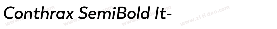 Conthrax SemiBold It字体转换